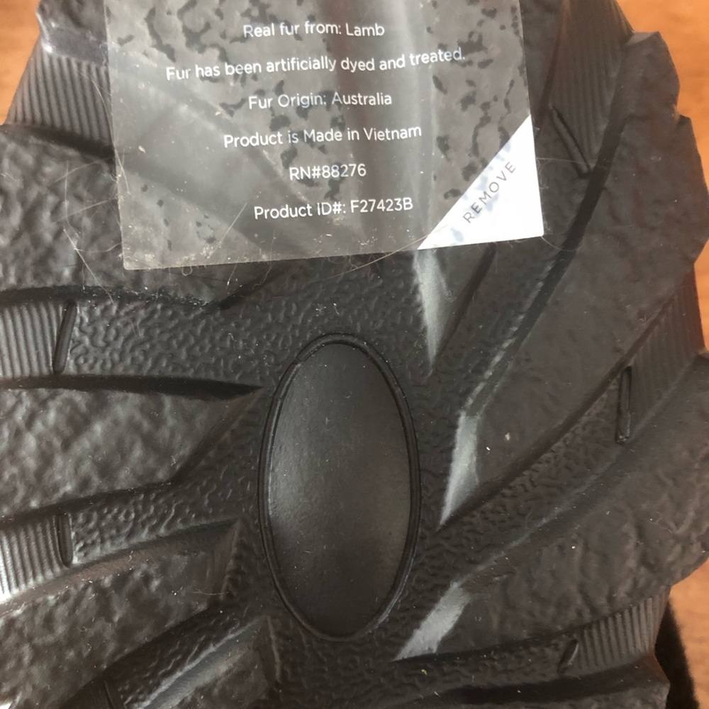 UGG Black Shearling Slippers - Picture 5 of 6